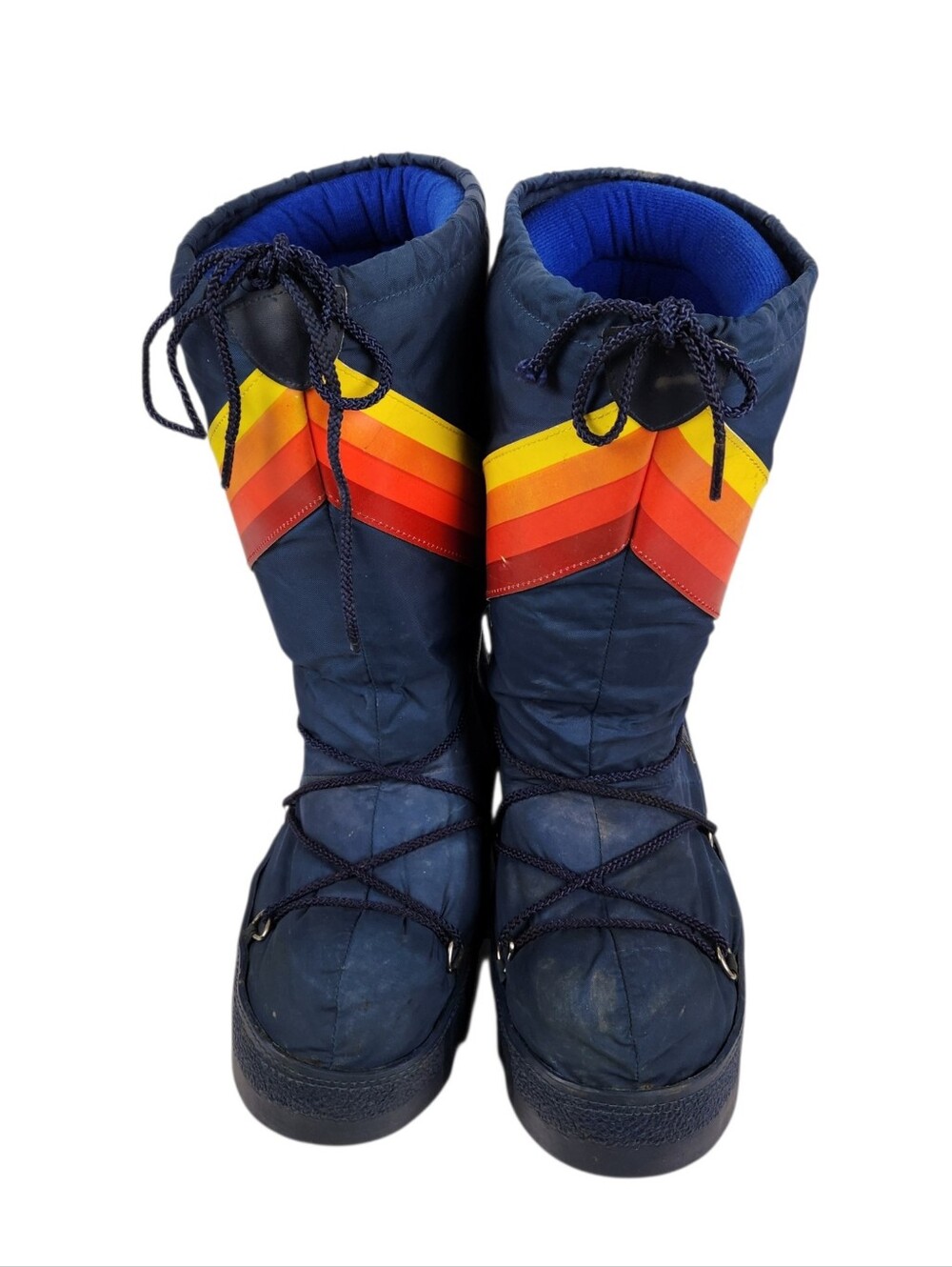Vintage Rainbow Moon Boots Winter Ski Snow Nylon Mens Size 10 - 11 Size Large - Picture 6 of 15